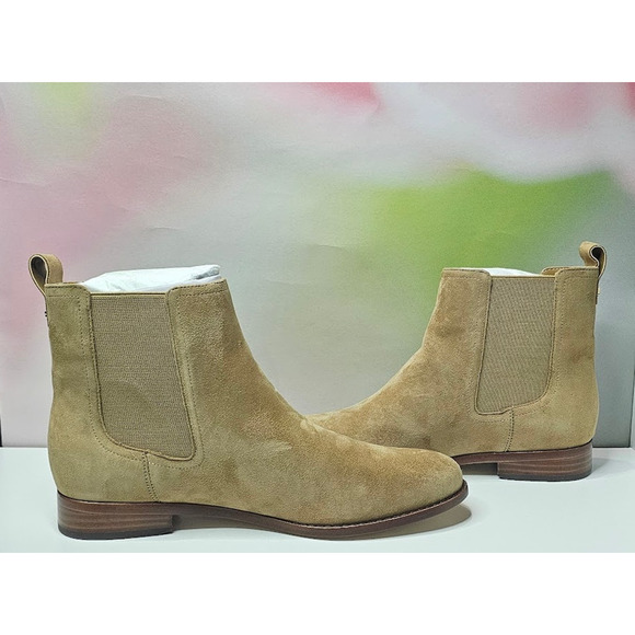 Ralph Lauren Brylee Brylee Leather Low Stacked Heel Ankle Boots Size 8.5 NWT - Picture 2 of 7